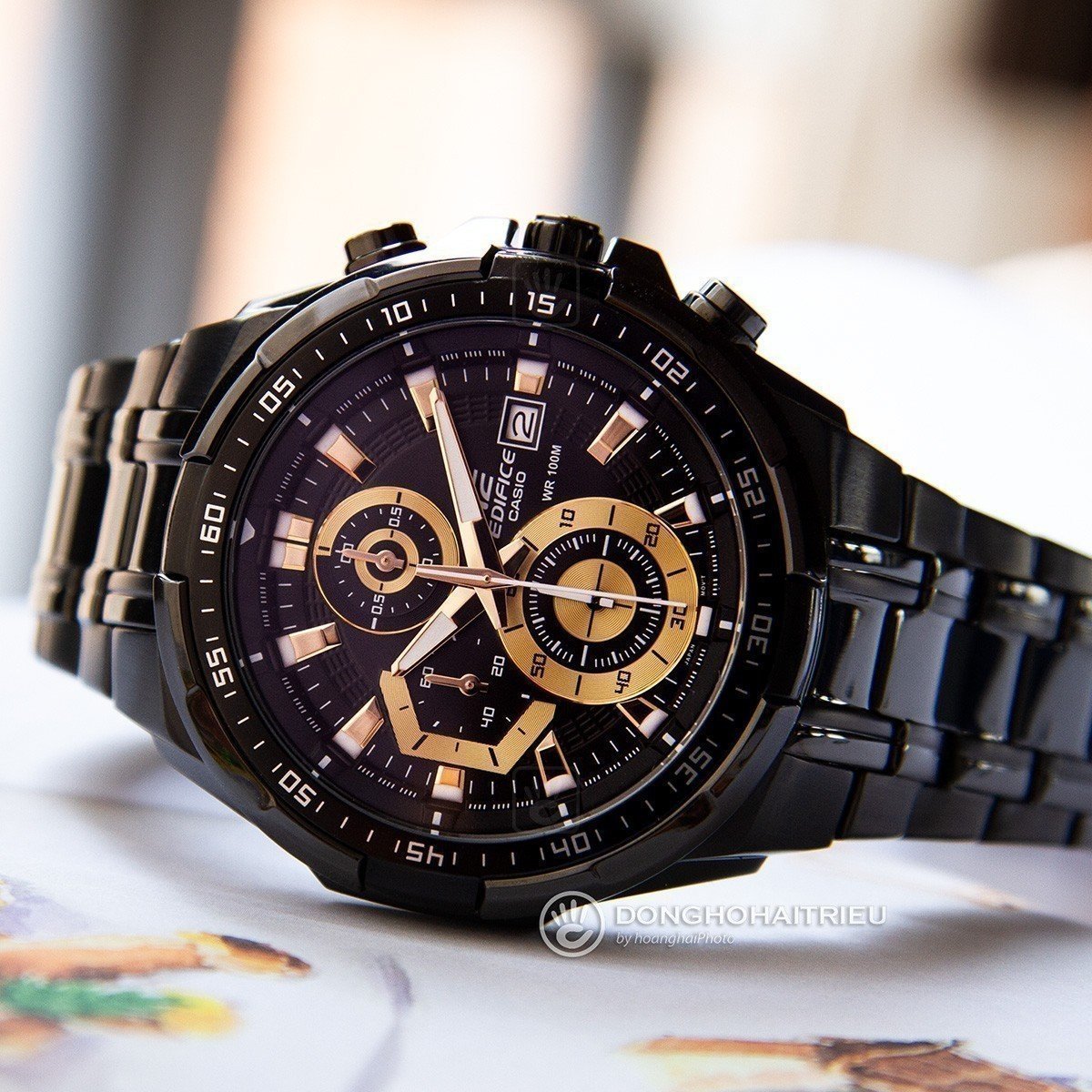 Edifice Full Black Metal Watch - Image 2