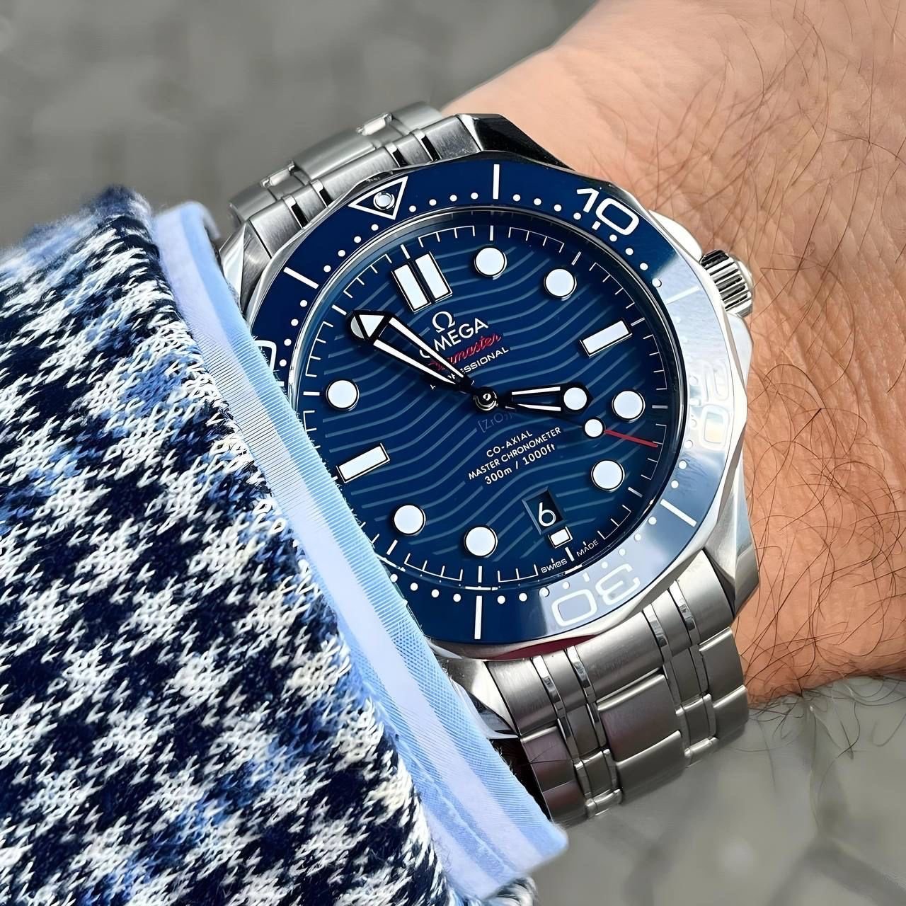 Omega Seamaster Co-Axial Master Chronometer Stainless Steel Blue Dial Automatic Mens Watch - Image 3