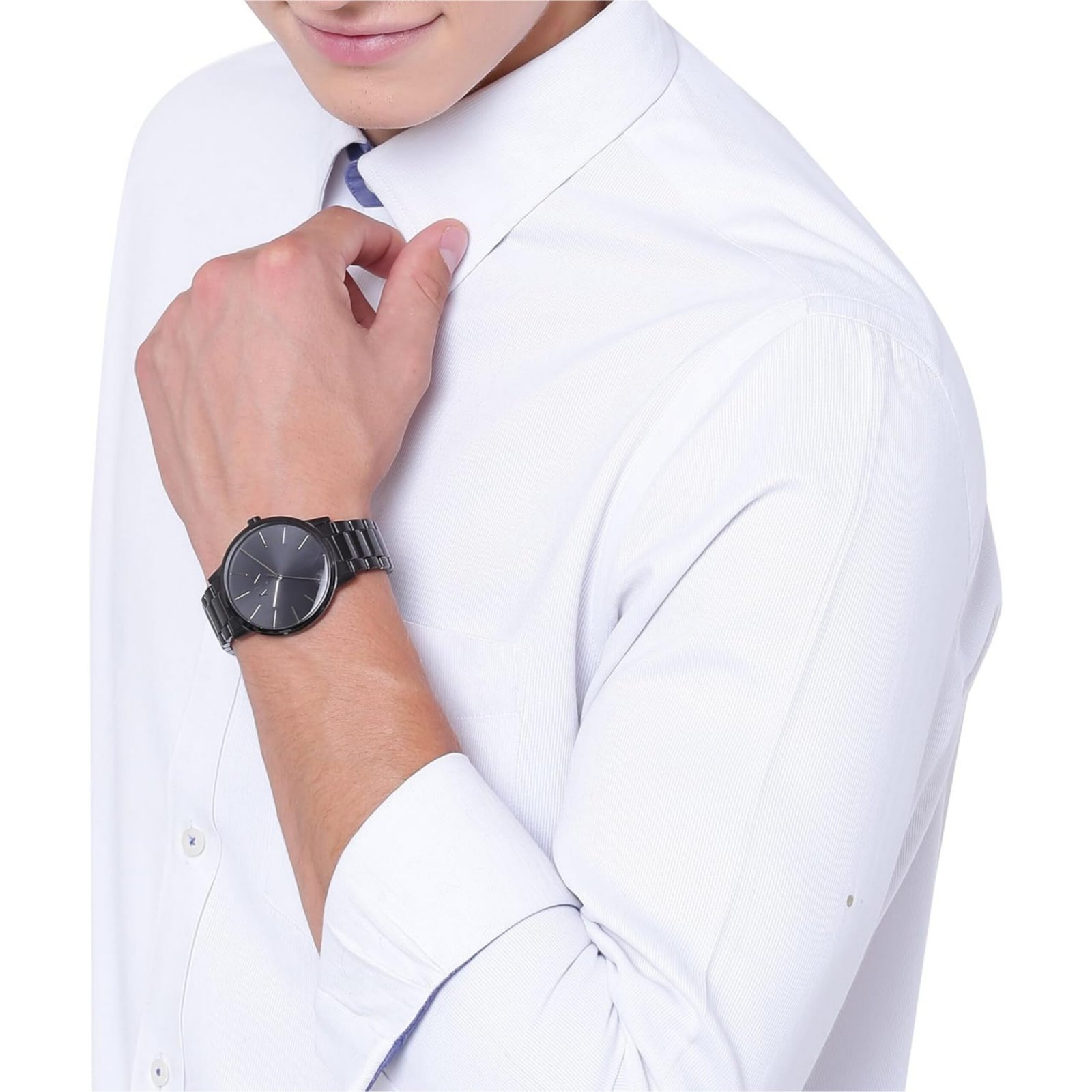 Armani Exchange Cayde Analog Black Dial and Band Stainless Steel Men's Watch-AX2701 - Image 5