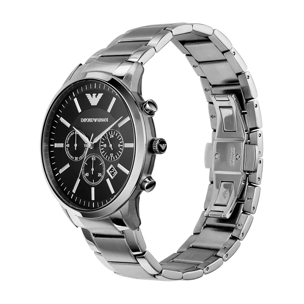 Armani Ar2453 Silver Black Dial Metal - Image 2