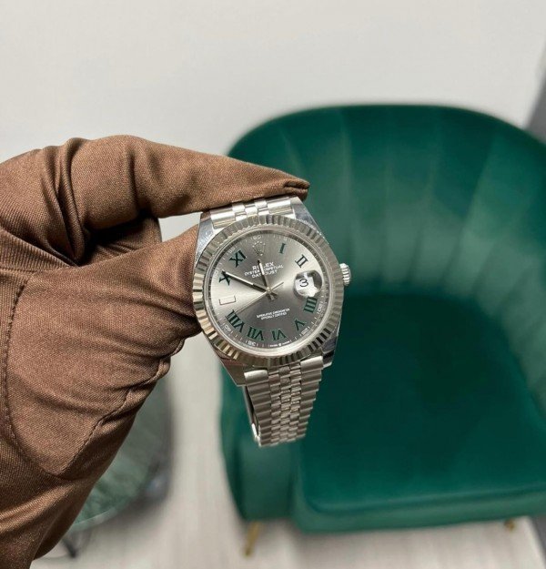 ROLEX DATE JUST ROMAN DAIL FULL SILVER - Image 4