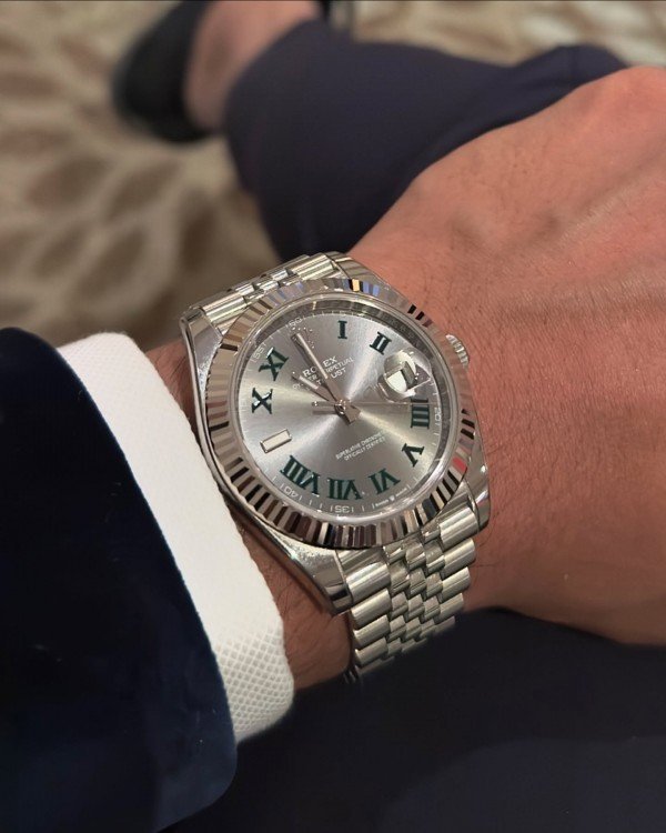ROLEX DATE JUST ROMAN DAIL FULL SILVER - Image 5