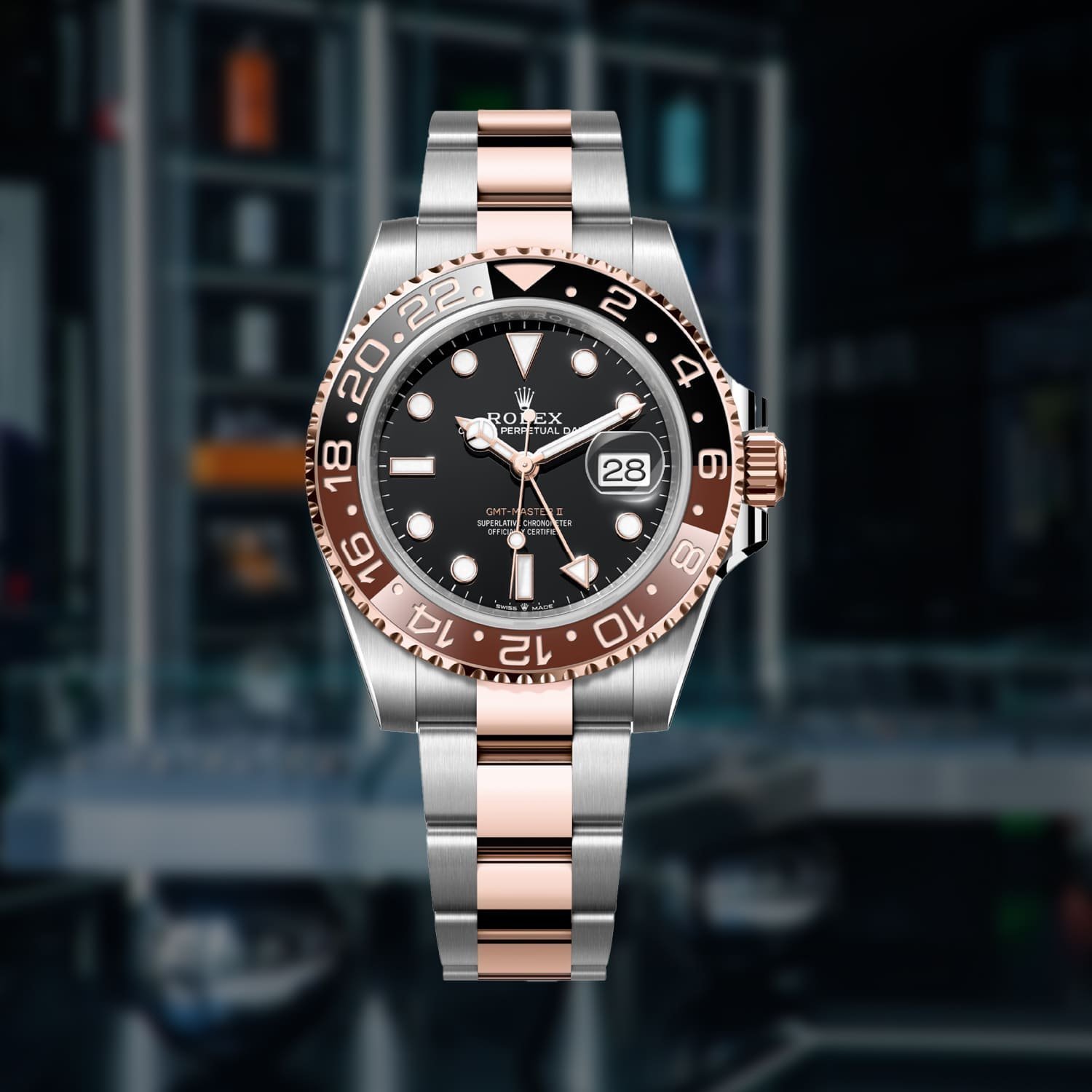 ROLEX GMT MASTER OYSTER 2 TON ROSE GOLD - Image 3