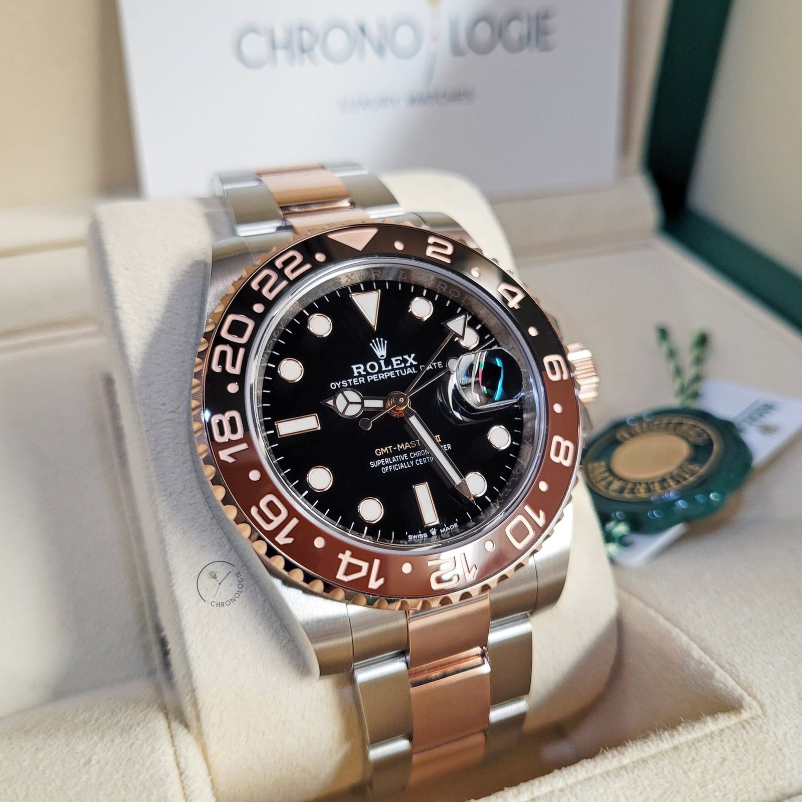 ROLEX GMT MASTER OYSTER 2 TON ROSE GOLD - Image 4