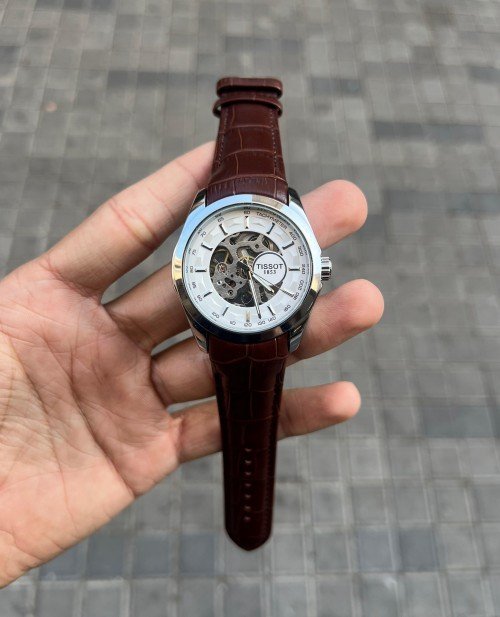 TISSOT 1853 AUTOMATIC PRIMIUM QUILTY LEATHER WATCH - Image 3
