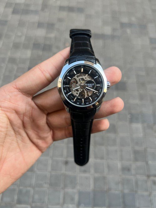 TISSOT 1853 AUTOMATIC PRIMIUM QUILTY LEATHER WATCH - Image 2