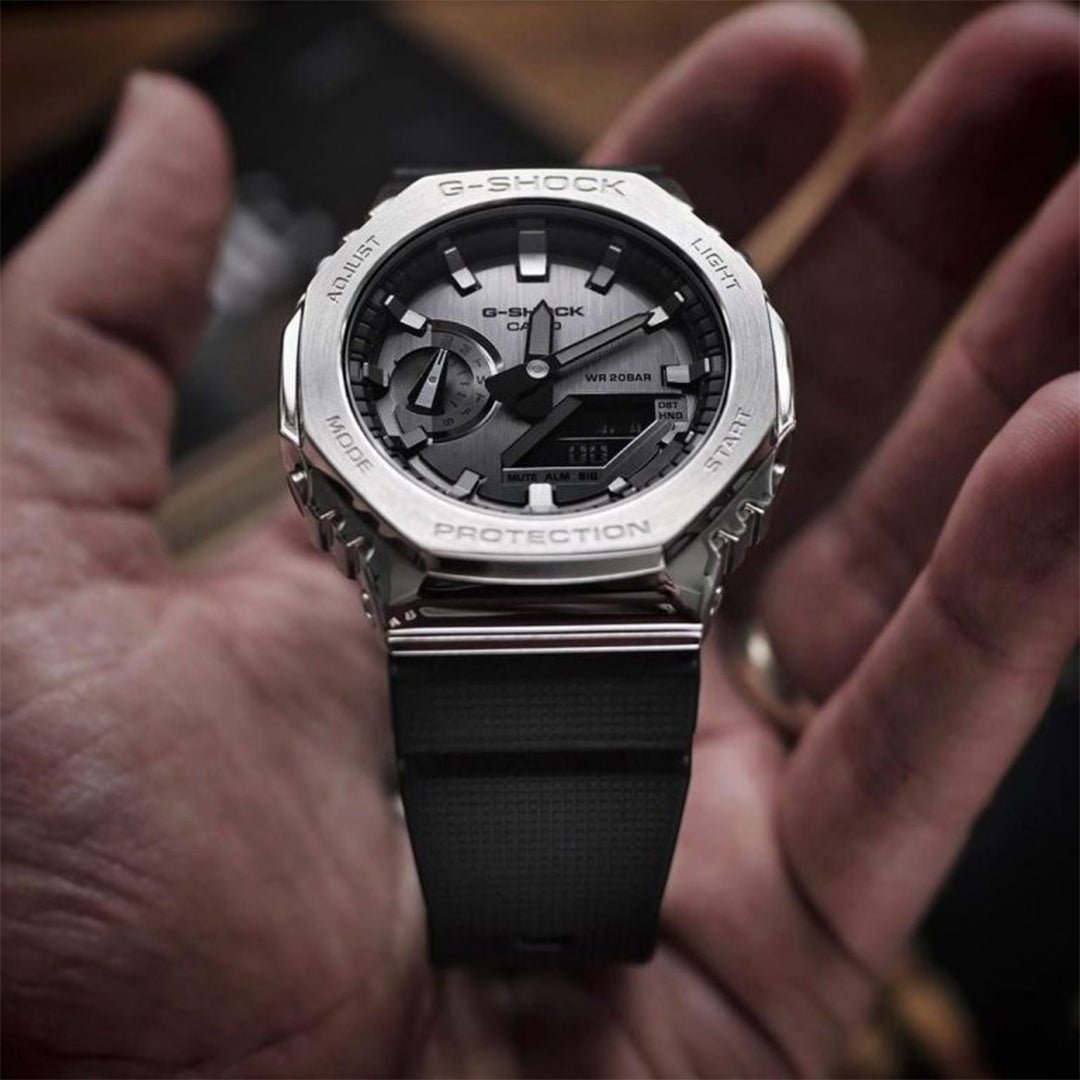 CASIO G-SHOCK GM 2100 SILVER BLACK PREMIUM QUALITY WATCH - Image 4