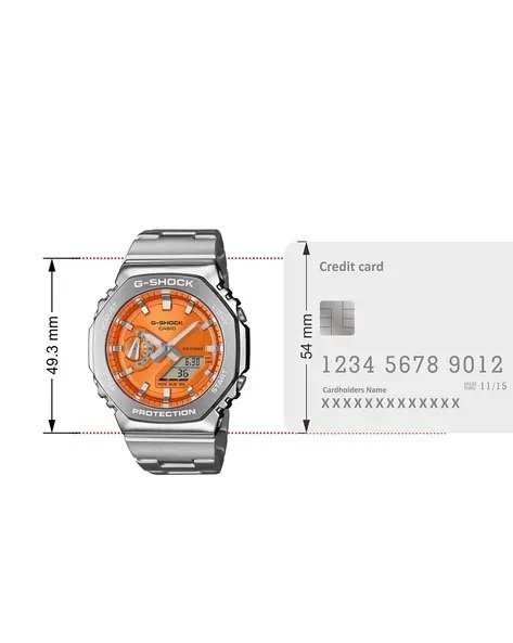G shock GM-2110D (silver/orange) - Image 4