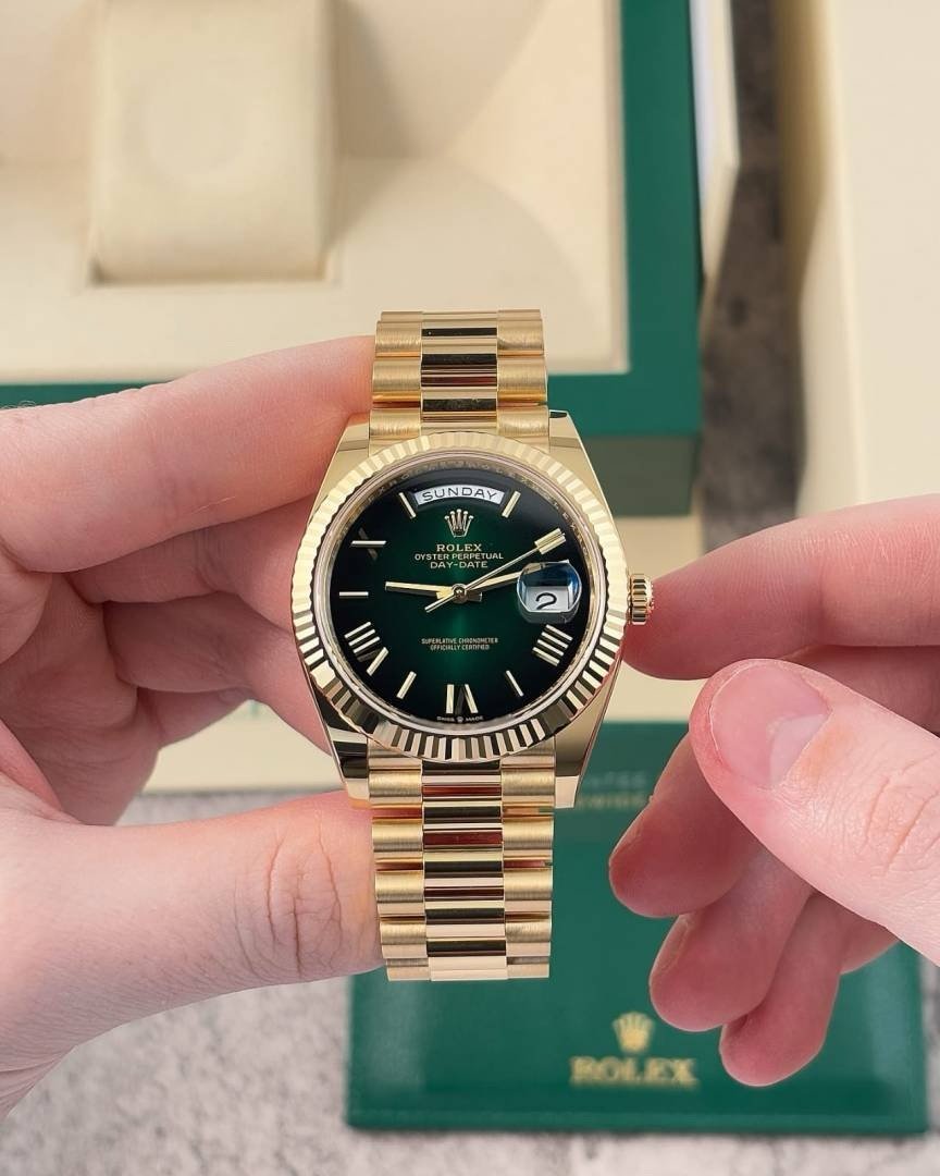 Rolex Day-Date Gold Green Dial – MS Dhoni Edition - Image 2