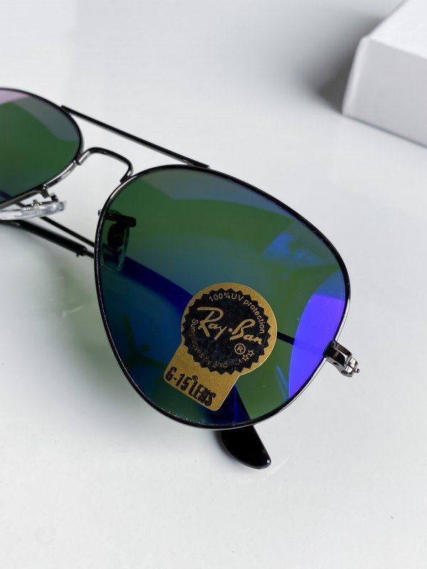 RAYBAN BLACK BLUE MERCURY 3025 SUNGLASSES - Image 5