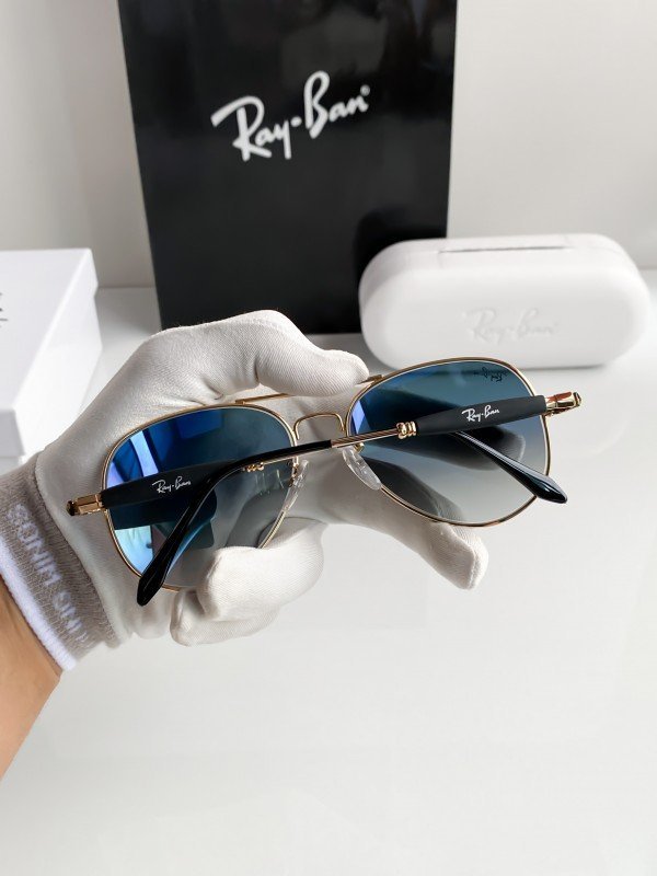 Rayban gold blue shade 3517 - Image 8