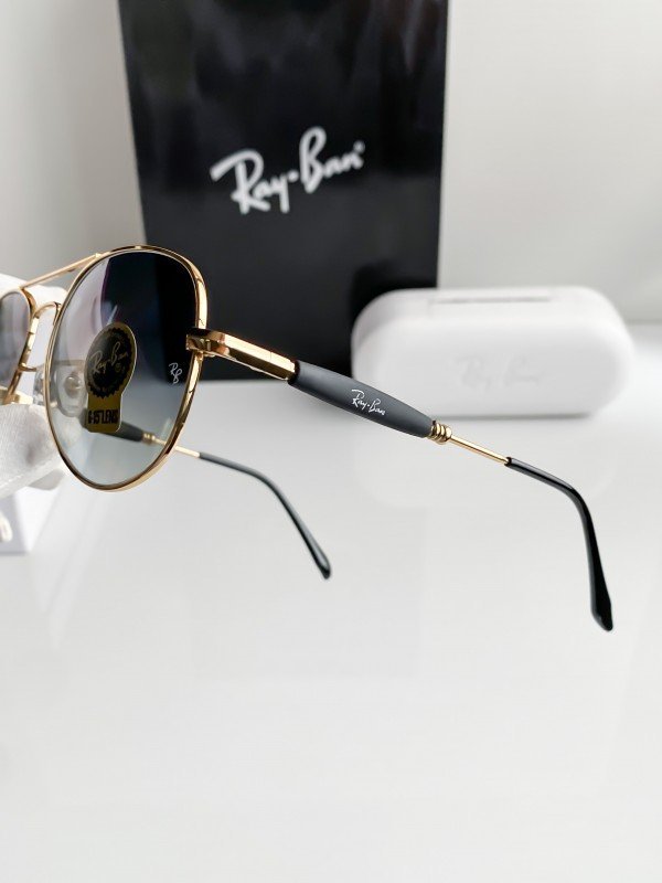 Rayban gold blue shade 3517 - Image 9