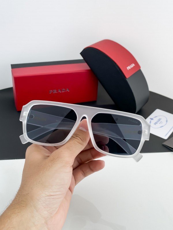 Prada White Black 22Y Sunglasses - Image 5