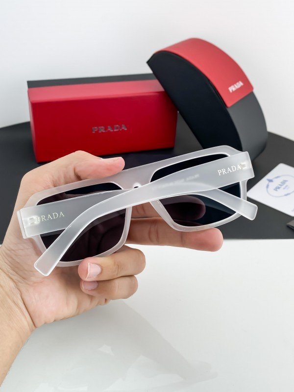 Prada White Black 22Y Sunglasses - Image 4