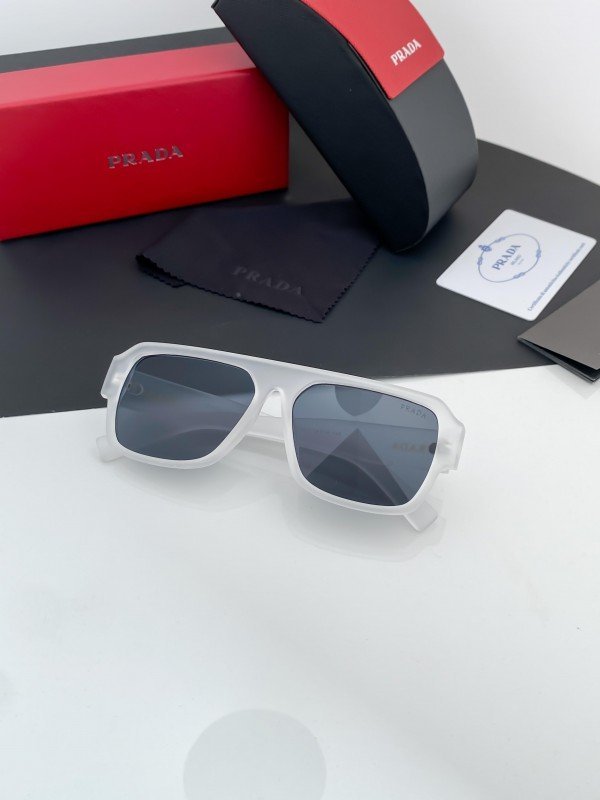 Prada White Black 22Y Sunglasses - Image 3