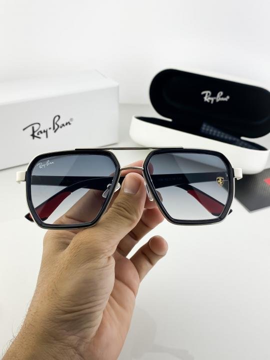 RAYBAN SILVER BLUE SHADED 10 SUNGLASSES - Image 4