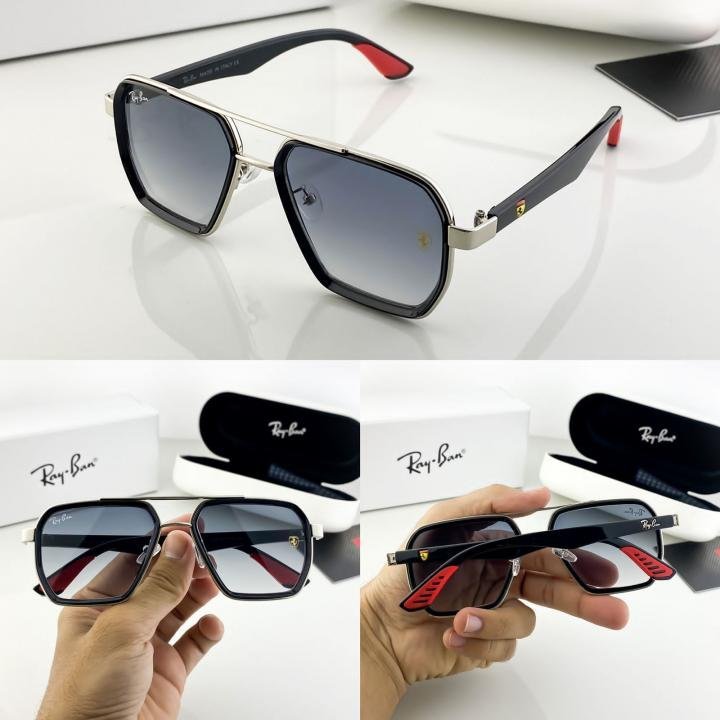 RAYBAN SILVER BLUE SHADED 10 SUNGLASSES - Image 6