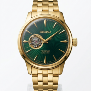 SEIKO PRESAGE AUTOMATIC GOLD CHAIN GREEN DIAL