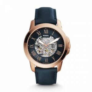 FOSSIL GRANT AUTOMATIC BLUE LEATHER BELT