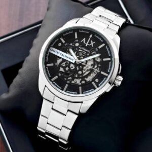 ARMANI EXCHANGE HAMPTON AUTOMATIC SILVER BLACK