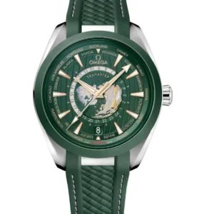 OMEGA SEAMASTER AQUA TERRA GREEN RUBBER BELT QUARTZ